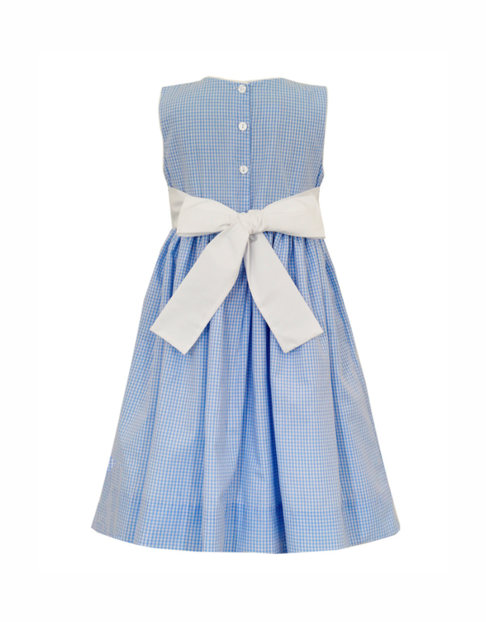 Claire and Charlie Blue Gingham Sleeveless Dress with Sash