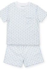 Lila + Hayes Charles Short Set, Pacific Palms Blue