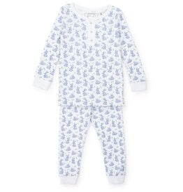 Lila + Hayes Jack Pajama Set, Bunny Hop Blue