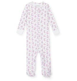 Lila + Hayes Parker Zipper Pajamas, Bunny Hop Pink