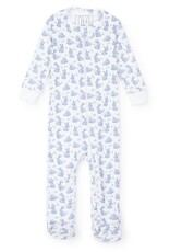 Lila + Hayes Parker Zipper Pajamas, Bunny Hop Blue