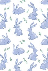Lila + Hayes Parker Zipper Pajamas, Bunny Hop Blue