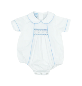 Petit Bebe Ethan White Poplin Boy Bubble