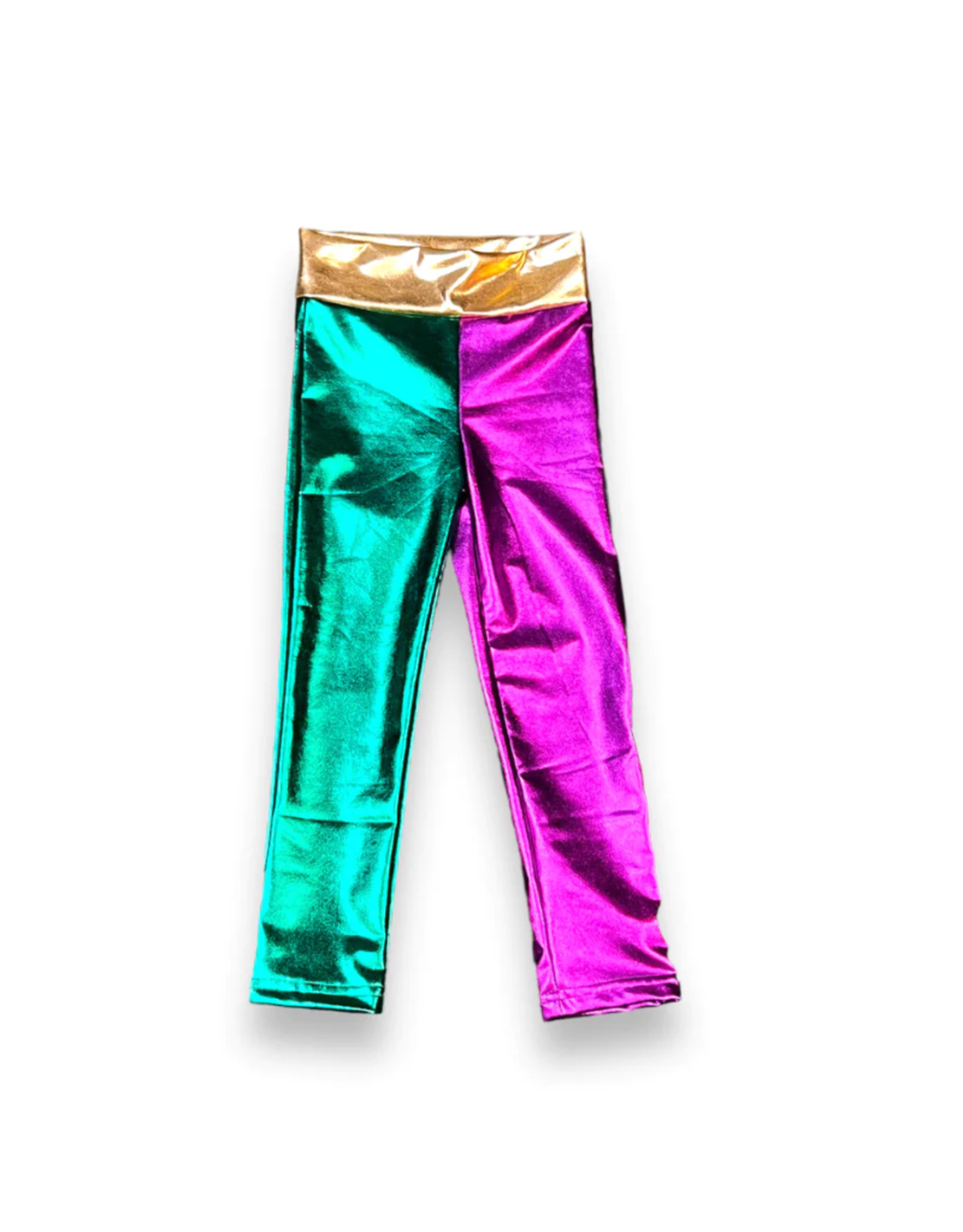 Belle Cher Mardi Gras Metallic Pants
