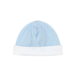 Nella Blue Gingham Baby Hat
