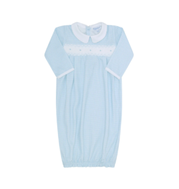 Nella Blue Gingham Baby Gown