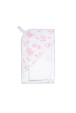 Nella Pink Toile Hooded Towel
