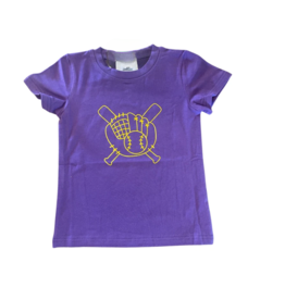 Purple/Gold Baseball Tee