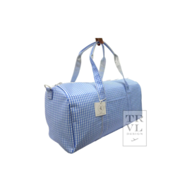 TRVL Design Weekender Duffel - Sky Gingham