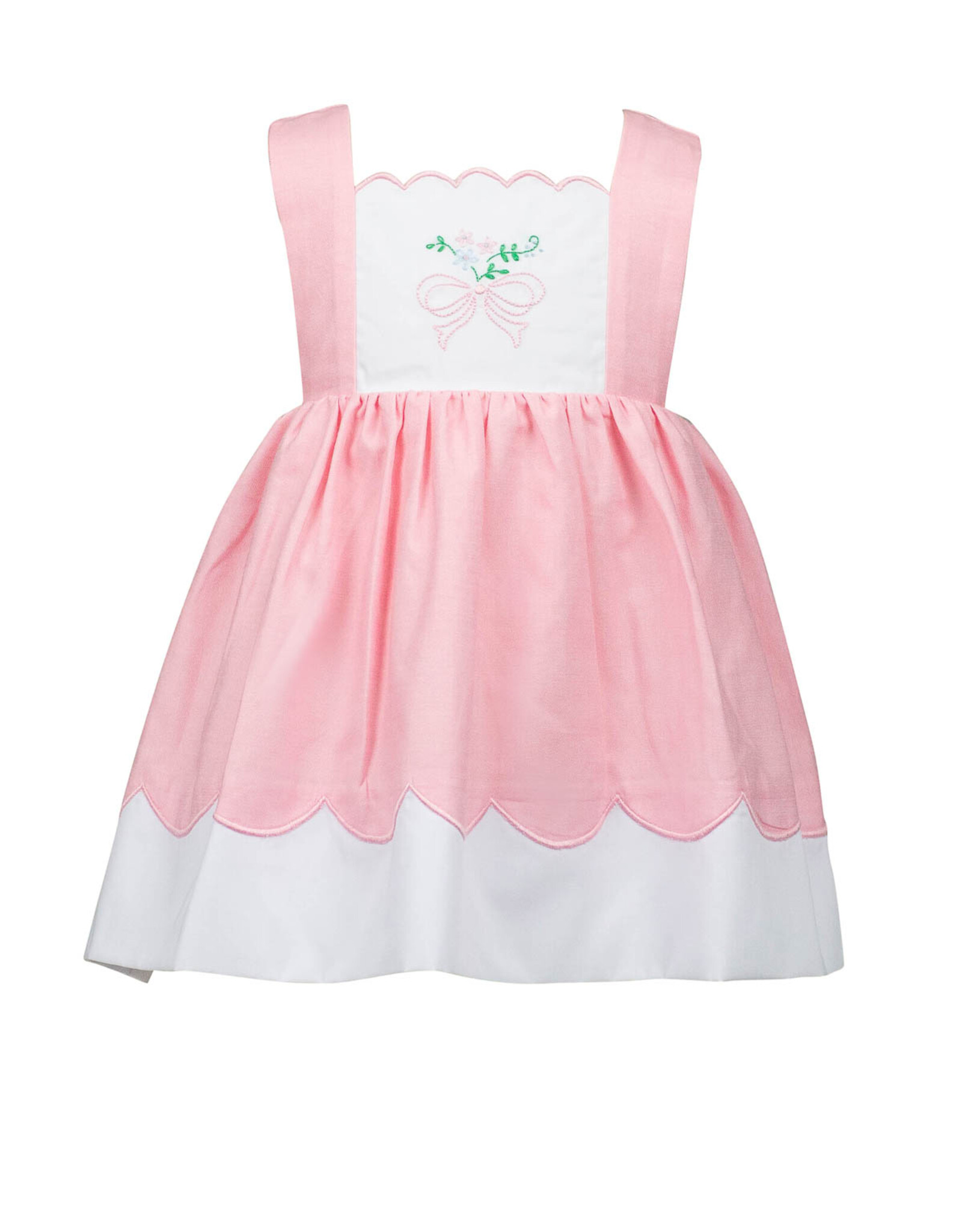 The Proper Peony Paulette Pink Bow Pinafore