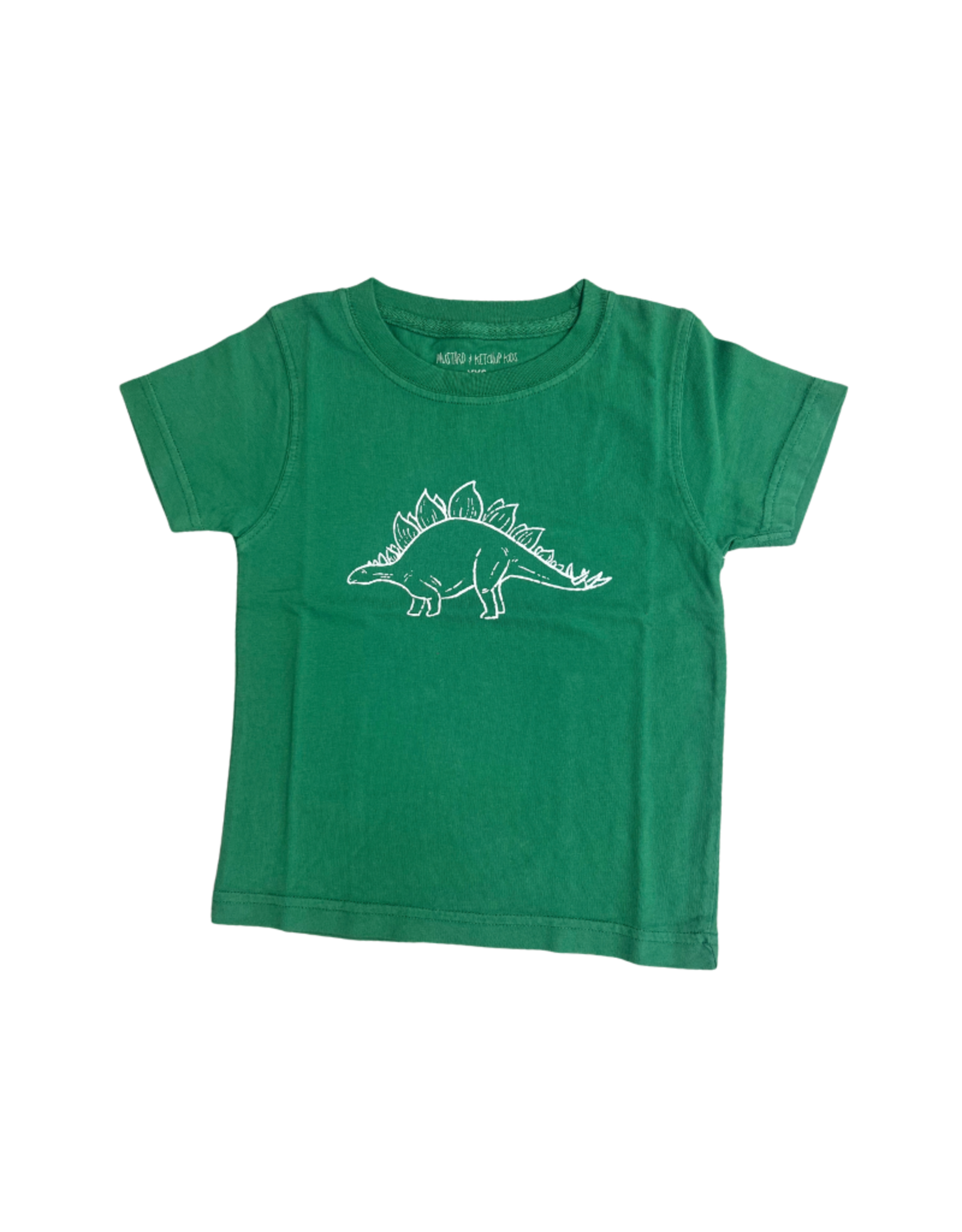 Mustard & ketchup SS Green Stegosaurus T-Shirt