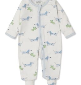 Kissy Kissy Blue Puppy Fun Zip Footie