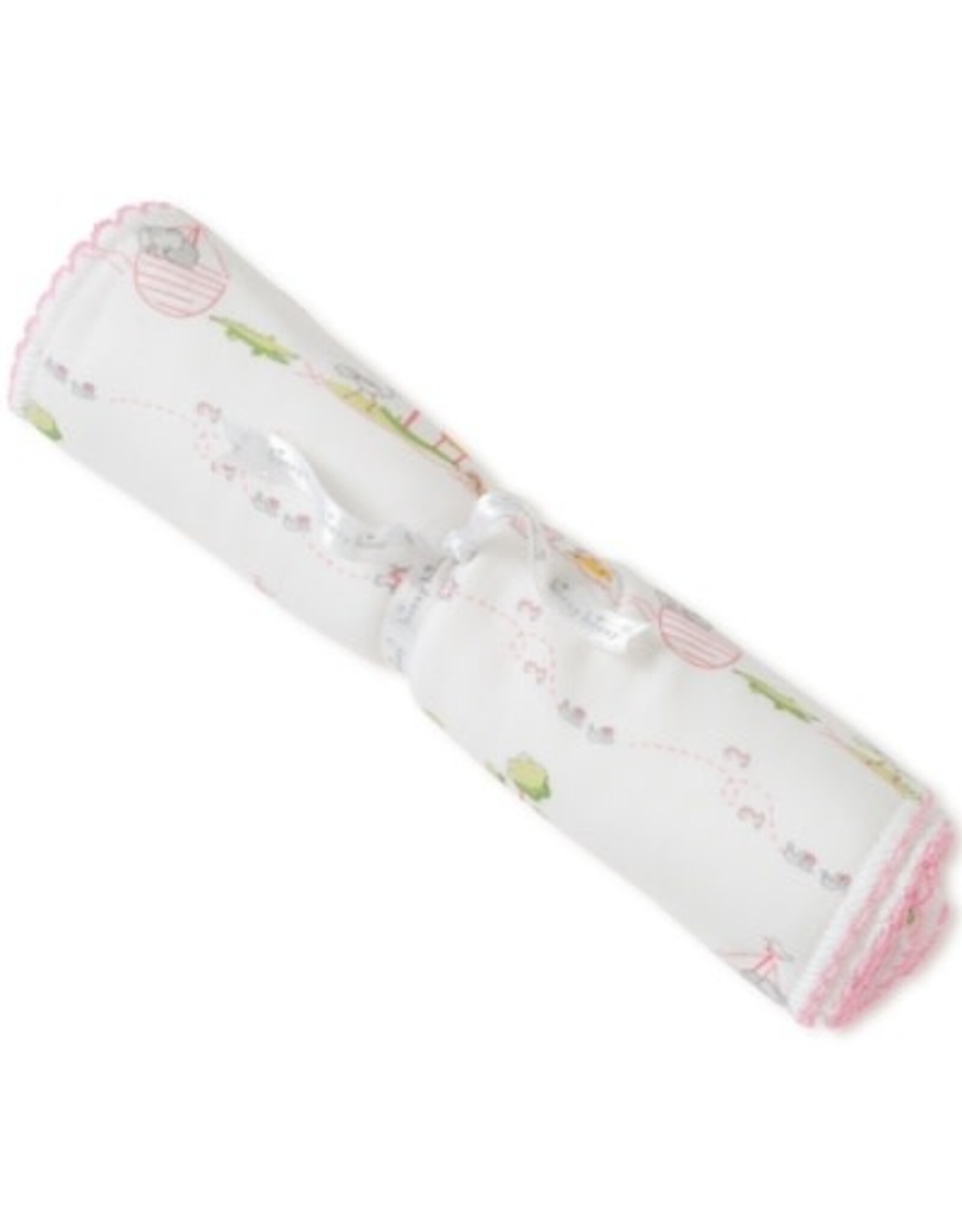 Kissy Kissy Noah's  Print Burp Cloth Pink