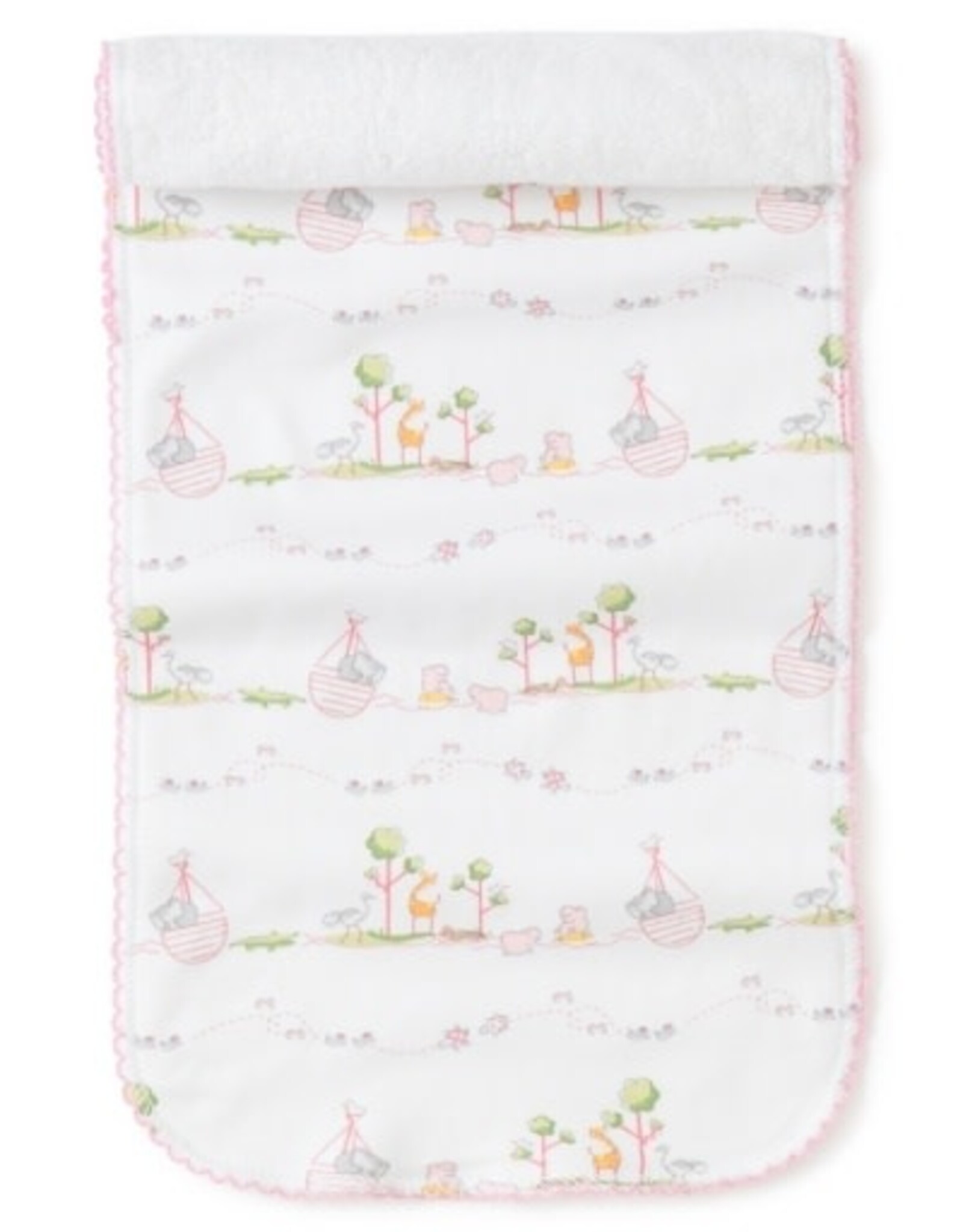 Kissy Kissy Noah's  Print Burp Cloth Pink