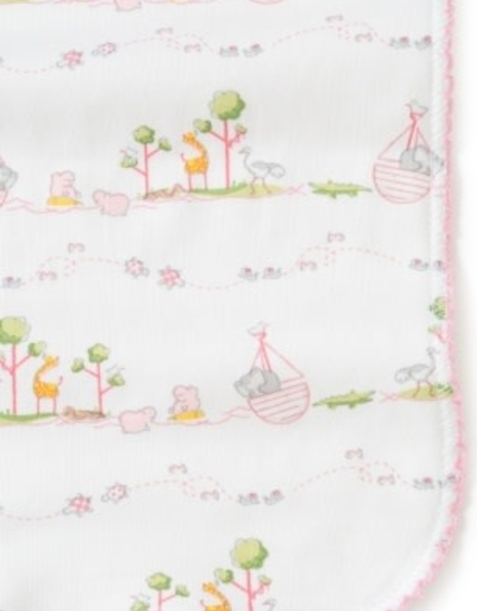 Kissy Kissy Noah's  Print Burp Cloth Pink