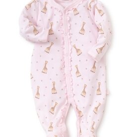 Kissy Kissy Sophie La Girafe Print Footie, Pink