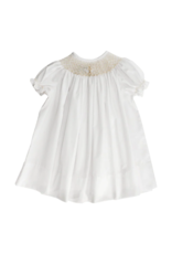 The Bailey Boys Ivory Christening Bishop Smocked Dress