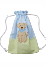 Zuccini Light Blue Knit Labrador Drawstring Bag