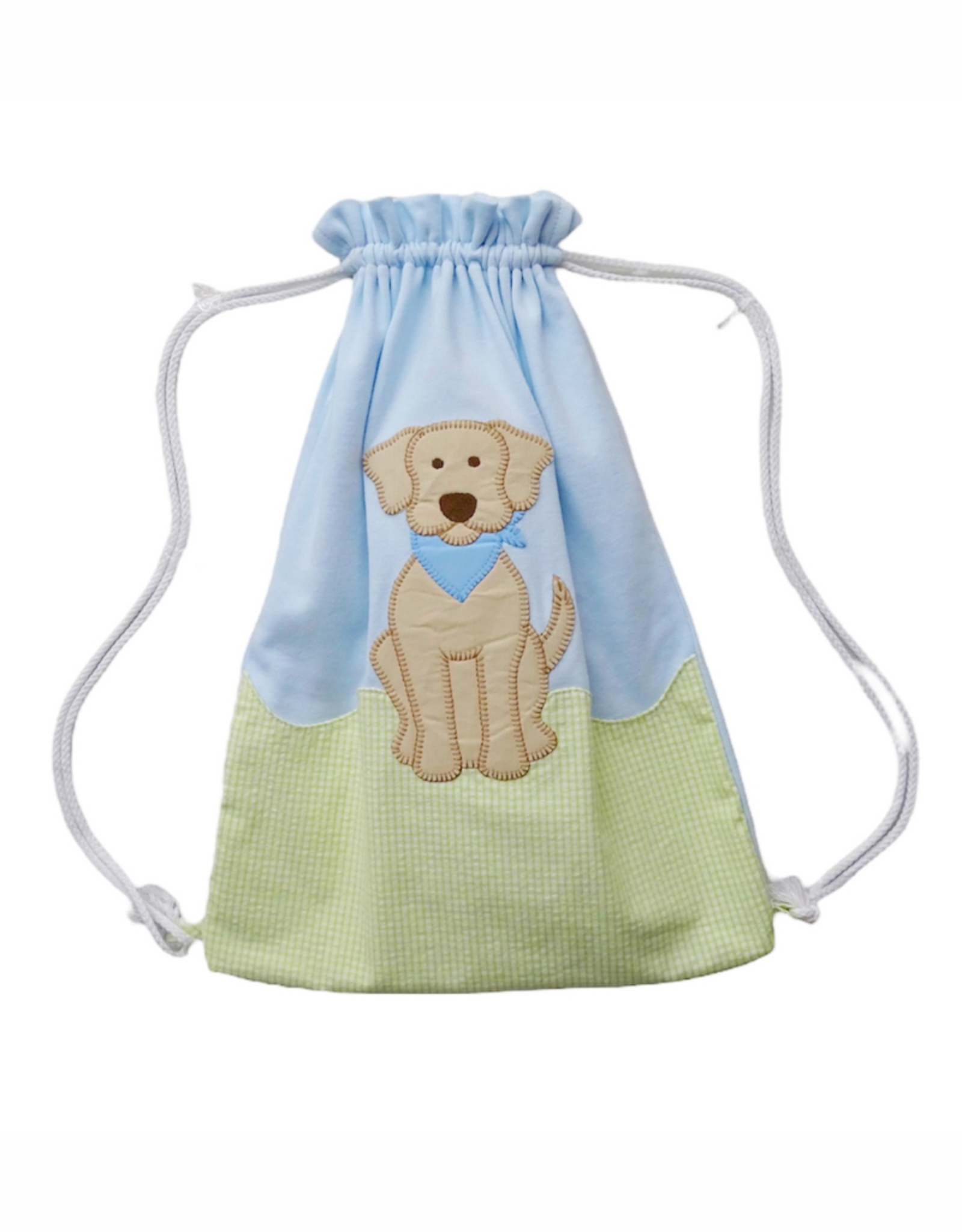 Zuccini Light Blue Knit Labrador Drawstring Bag