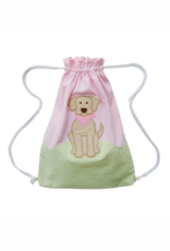 Zuccini Pink Knit Labrador Drawstring Bag