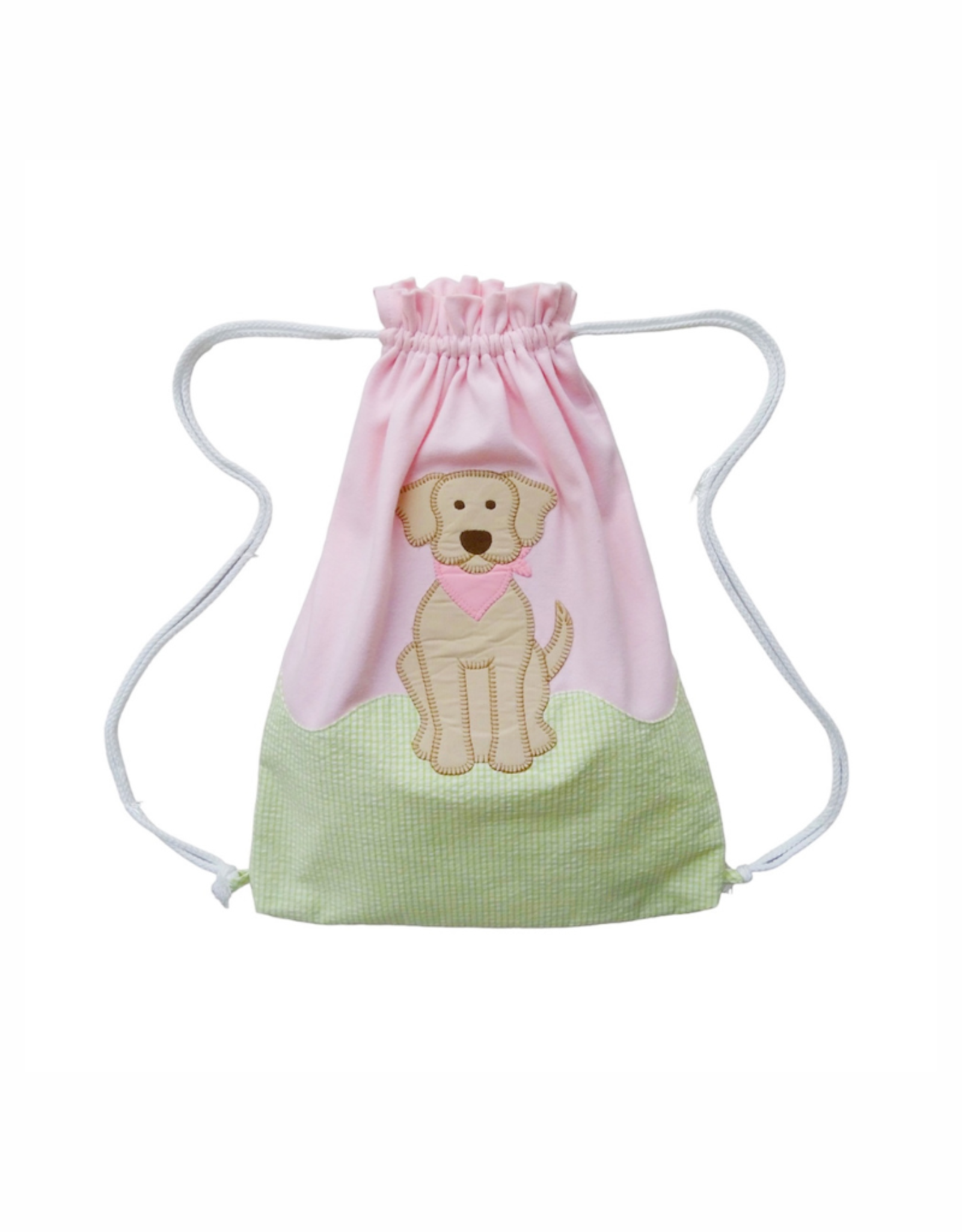 Zuccini Pink Knit Labrador Drawstring Bag