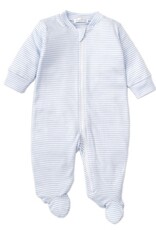 Kissy Kissy Blue Stripes Zippered Footie