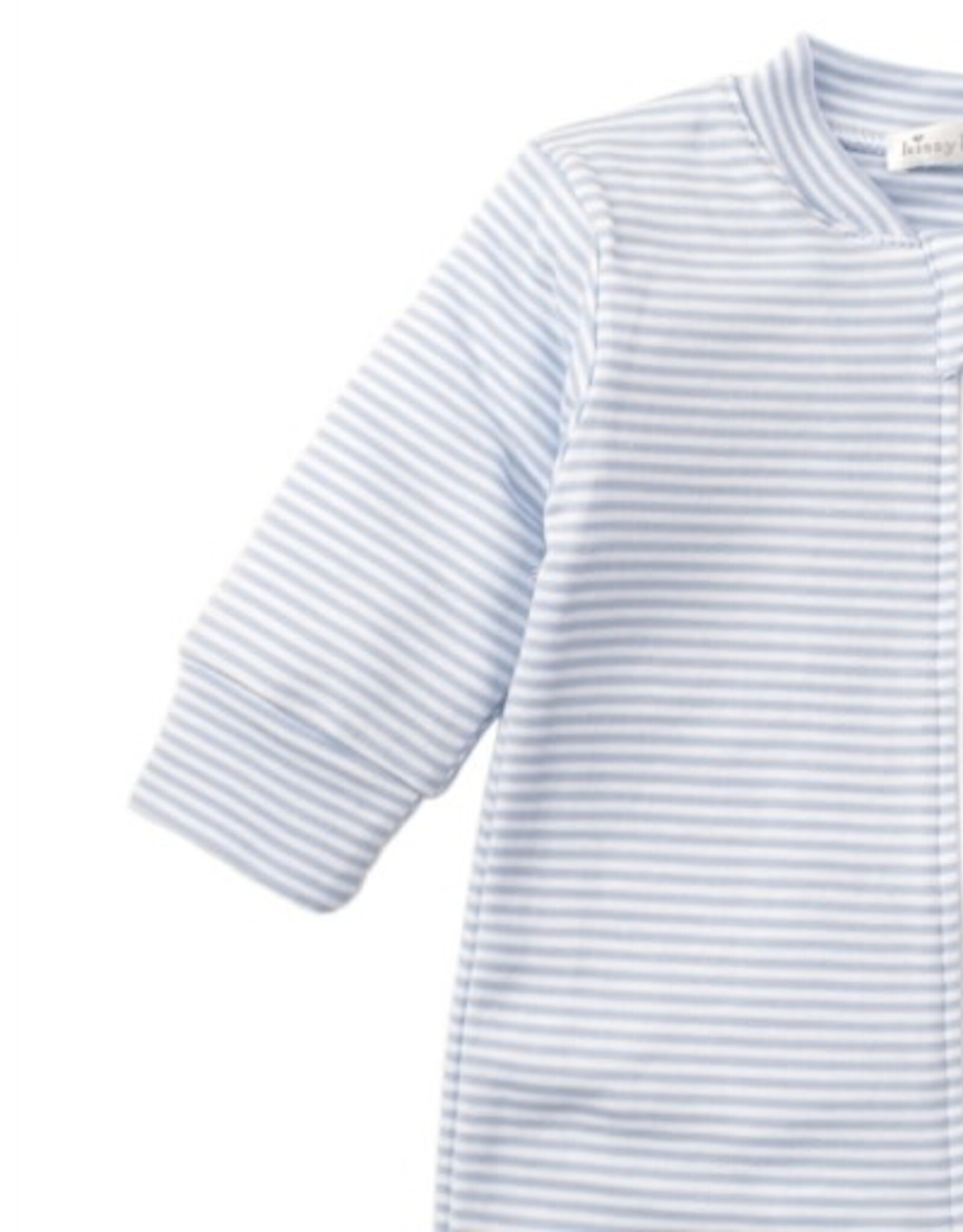 Kissy Kissy Blue Stripes Zippered Footie