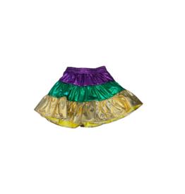 Belle Cher BC Mardi Gras Metallic Skort