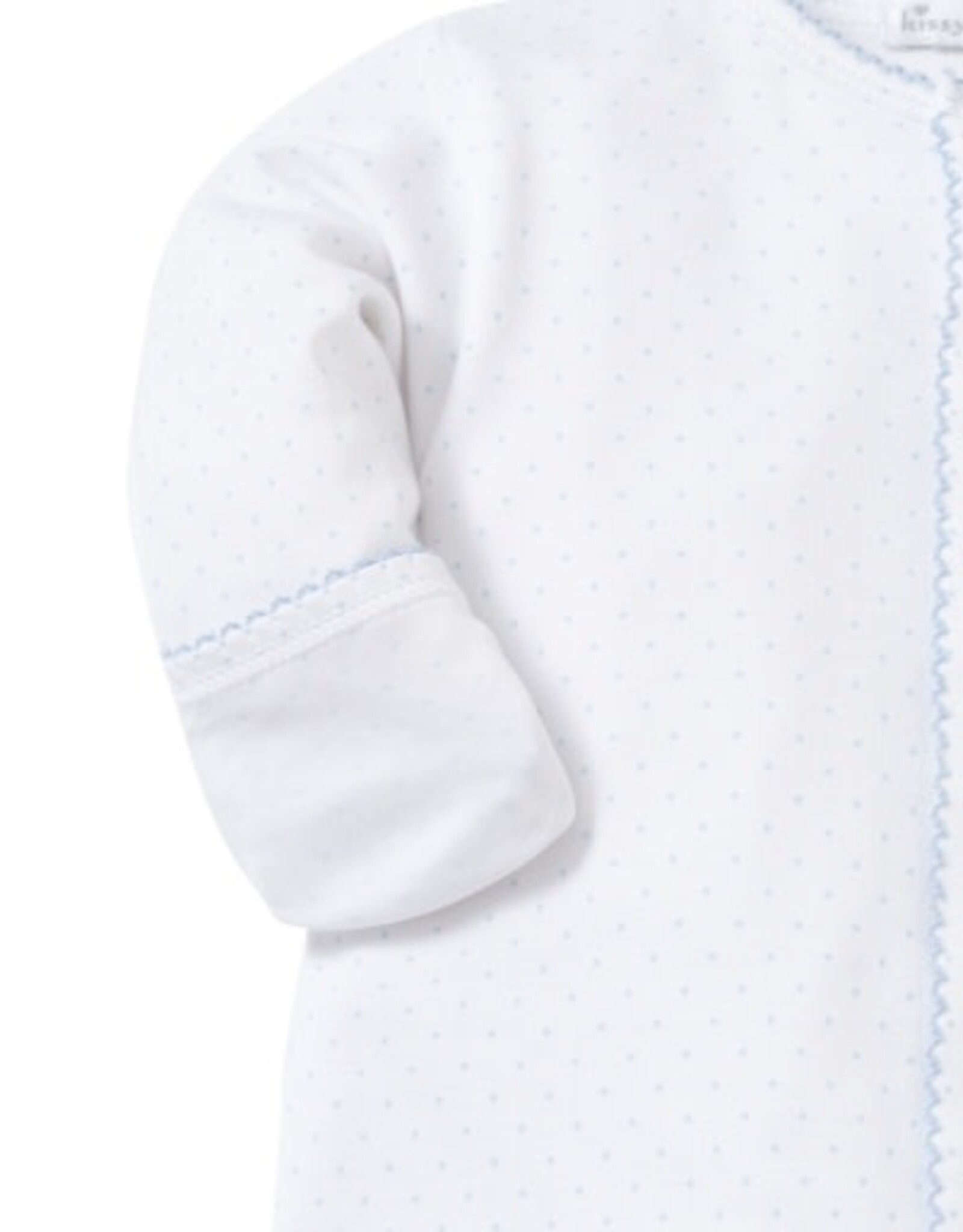 Kissy Kissy New Kissy Dots Print Converter Gown White/Lt Blue