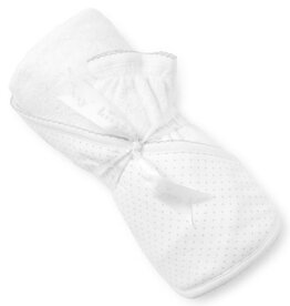 Kissy Kissy New Kissy Dots Towel w/ Mitt, White/Silver