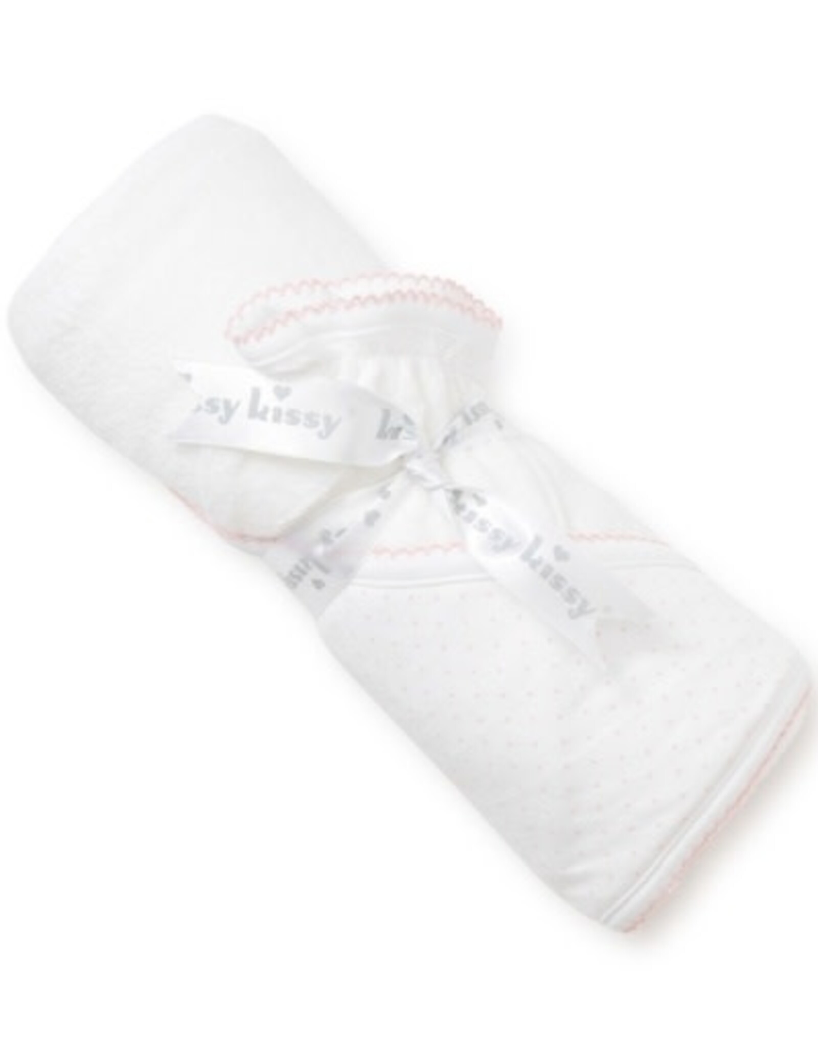 Kissy Kissy New Kissy Dots Towel w/ Mitt, White/Pink