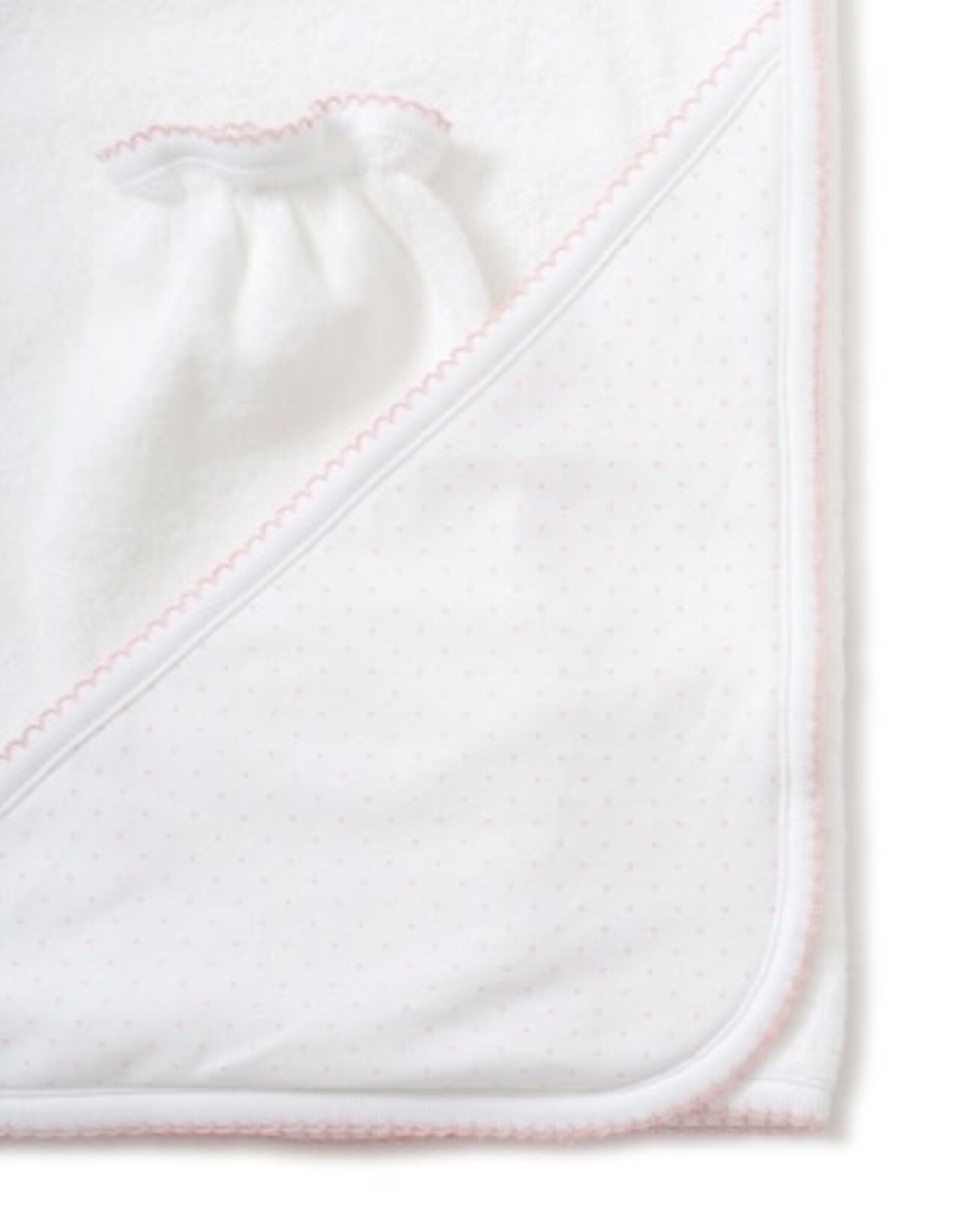 Kissy Kissy New Kissy Dots Towel w/ Mitt, White/Pink