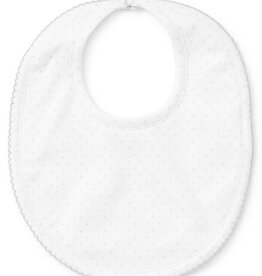 Kissy Kissy New Kissy Dots Print Bib,  White/Silver