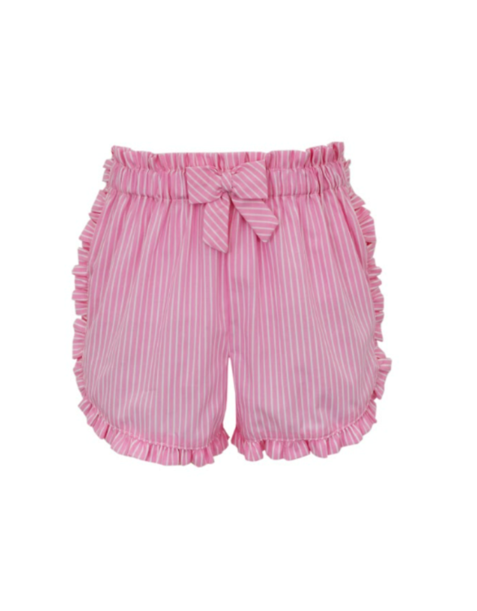 Anavini Pink Stripe Ruffle Shorts