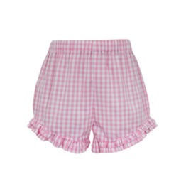 Anavini Pink Check Ruffle Shorts - 4T