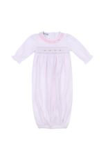 Magnolia Baby Katie & Kyle Pink Long Sleeve Gathered Gown