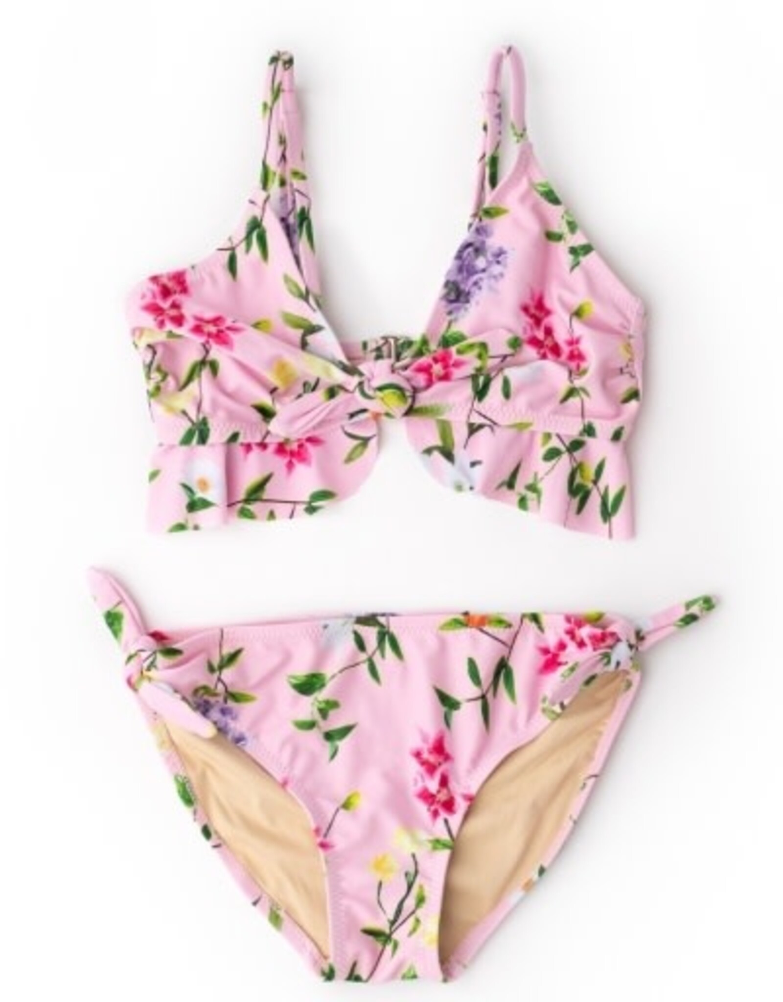Shade Critters Pink Wildflowers Ruffle Bikini