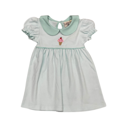 Luigi Mint & White Stripe Ice Cream Cone Dress