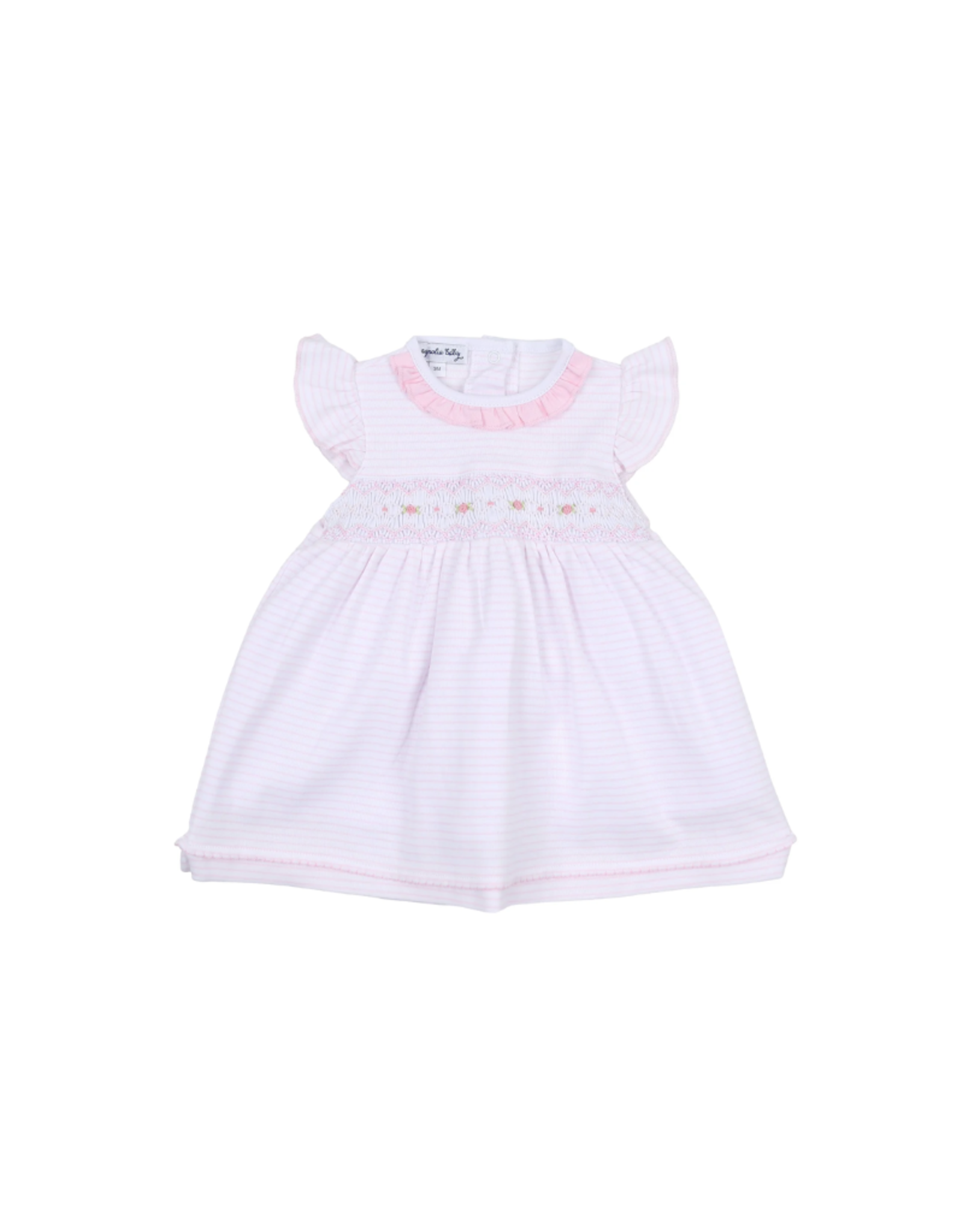 Magnolia Baby Katie & Kyle Pink Smocked Ruffle Flutters Dress