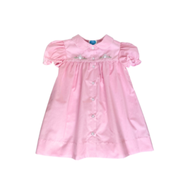 Krewe Kids Light Pink Bunny Embroidered Dress