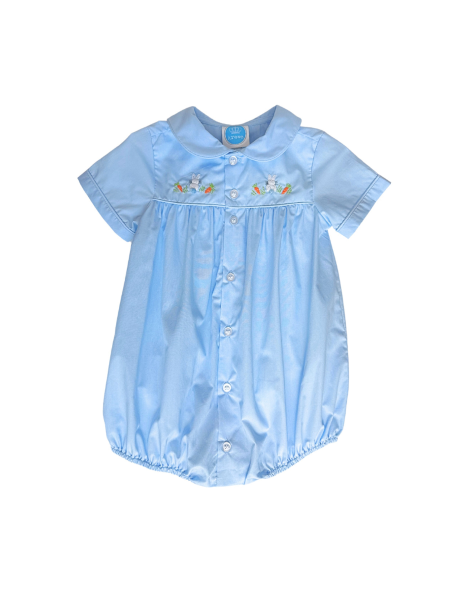 Krewe Kids Light Blue Bunny Embroidered Bubble