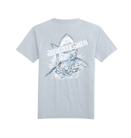 Southern Tide Shark Plank Heather Platinum Grey Tee