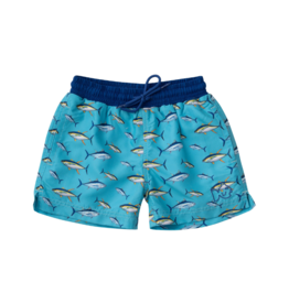 Prodoh Boogie Board Swim Shorts, Blue Fish