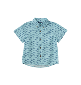 Prodoh Sleeve Short Fishing Shirt, Turquise & Blue