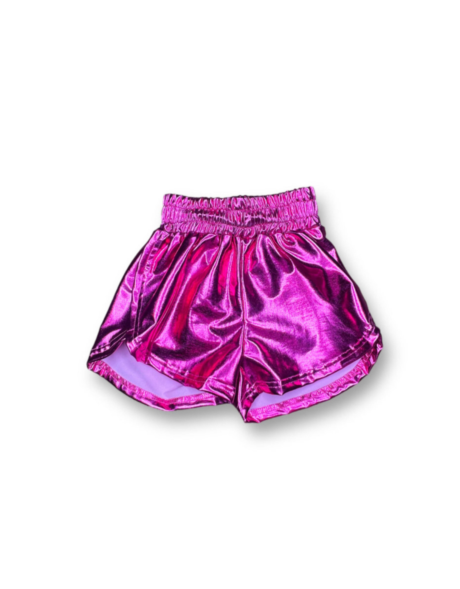 Belle Cher Hot Pink Metallic Shorts