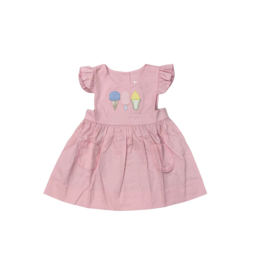 True Ice Cream Pink Flutter Sleeve Dress