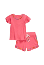 Lola and the Boys Candy Gem Bead Ruffle Set Pink