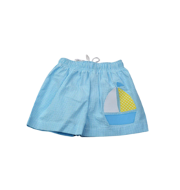 Funtasia Too Aqua Swim Trunks, Sailboat