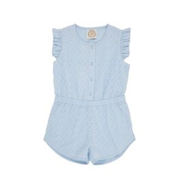 The Beaufort Bonnet Company Marion Rose Eyelet Romper, Buckhead Blue