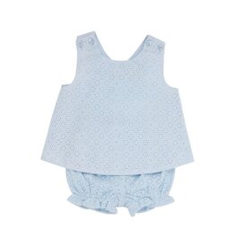 The Beaufort Bonnet Company Bettye Eyelet Bloomer Set, Buckhead Blue